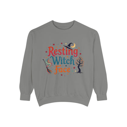 Resting Witch Face Sweatshirt – Retro Halloween Witch Pullover