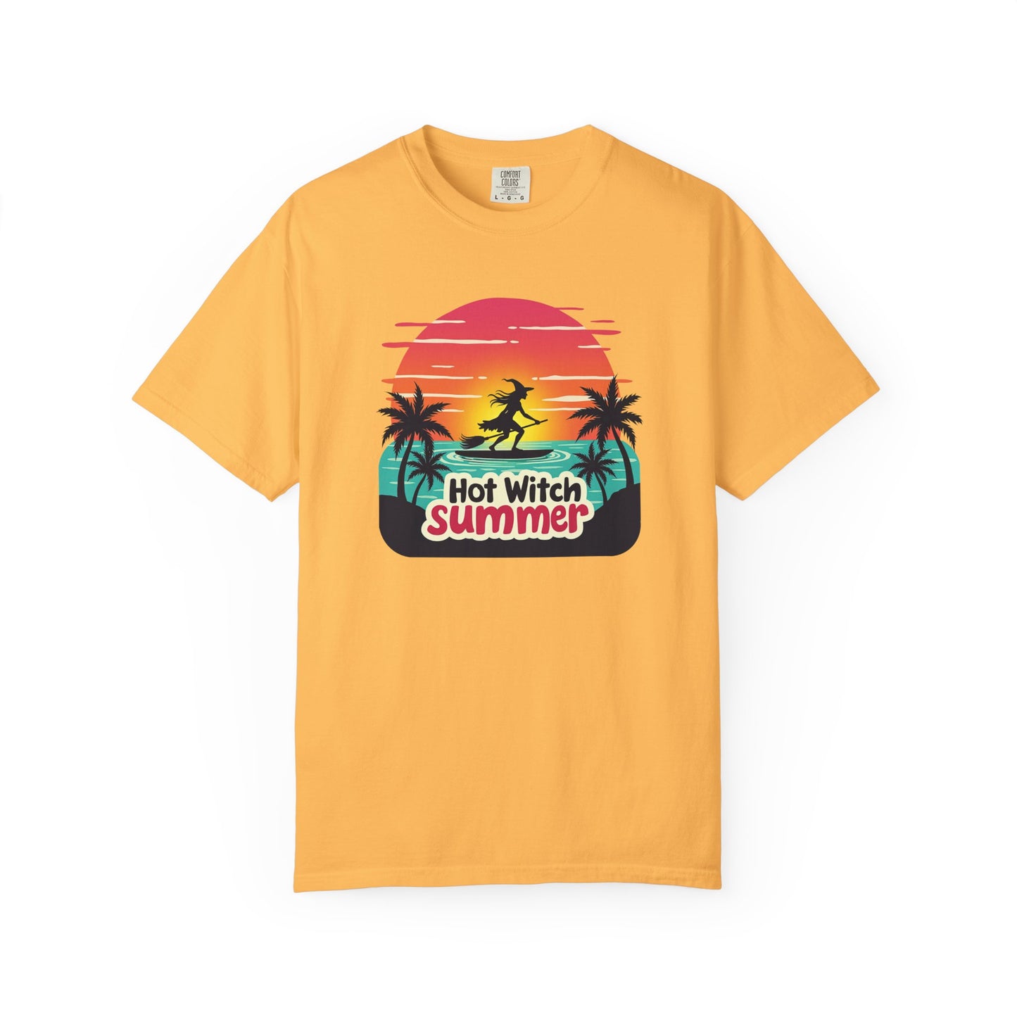 Hot Witch Summer - Surfing Retro Sunset Beach Tee
