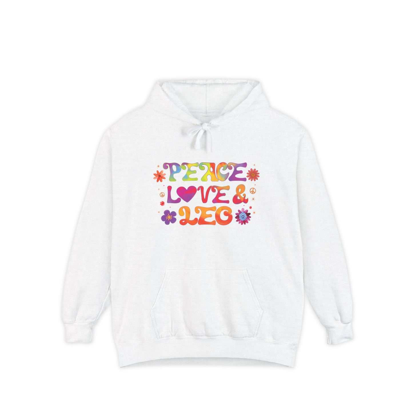 Peace Love & Leo Unisex Hoodie – Groovy Retro Comfort Colors Midweight Hoodie