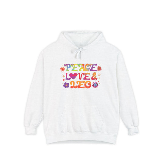 Peace Love & Leo Unisex Hoodie – Groovy Retro Comfort Colors Midweight Hoodie