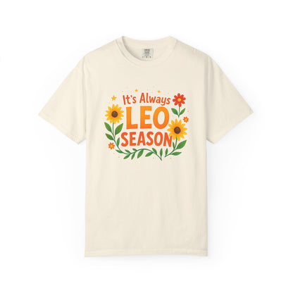 It’s Always Leo Season – Colorful Sunflower Aesthetic Tee