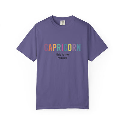 Capricorn This Is Me Relaxed – Funny Minimalist Zodiac Tee
