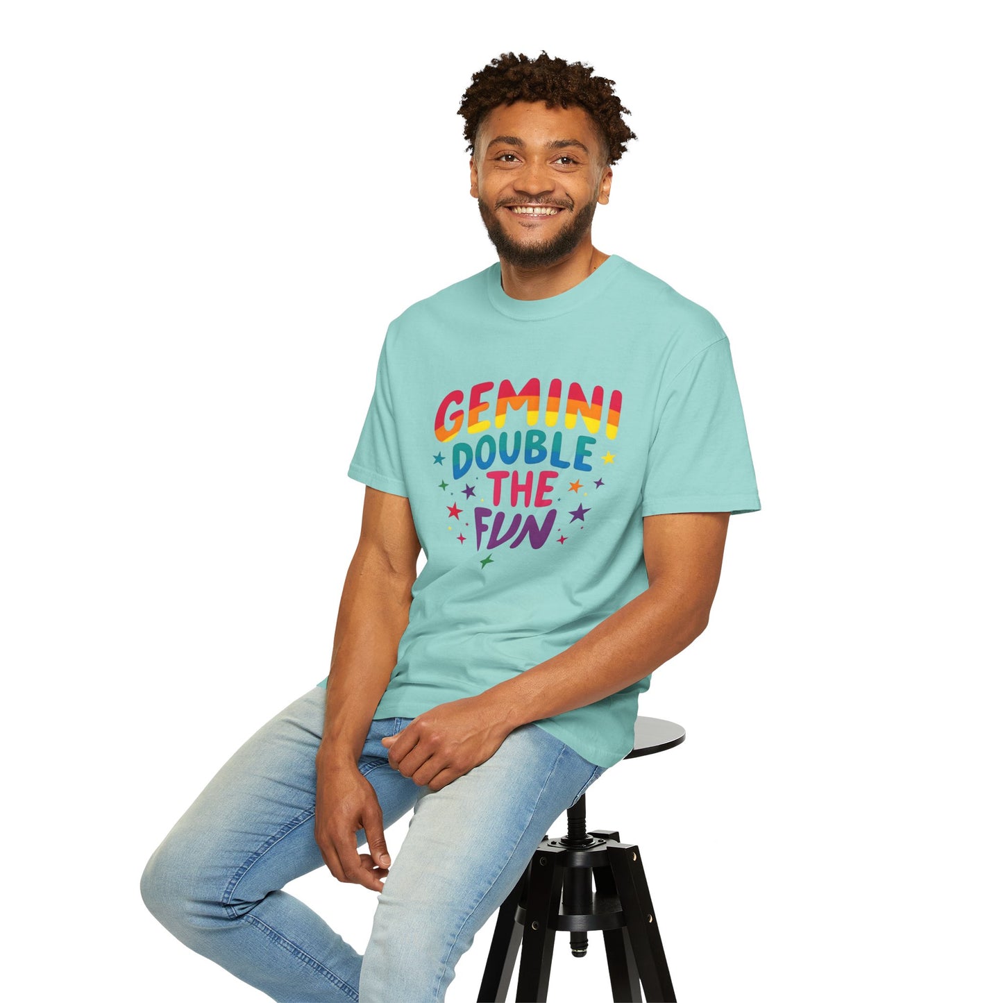 Gemini Double the Fun – Colorful Zodiac Shirt