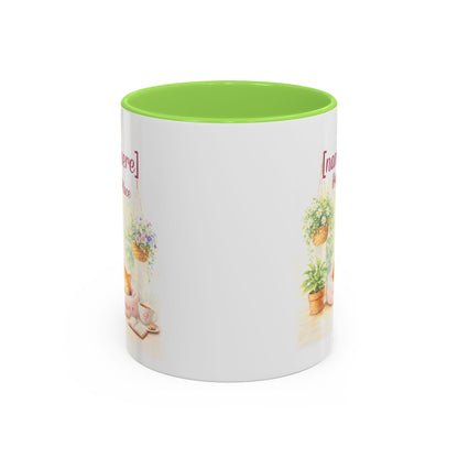 Personalized Name Cat Mug - Custom "Happy Place" Ceramic Mug for Cat Lovers