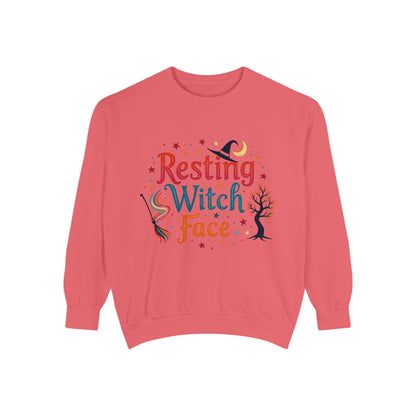 Resting Witch Face Sweatshirt – Retro Halloween Witch Pullover