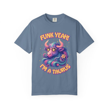 Funk Yeah I’m a Taurus Groovy Tee – Multicolor Retro Zodiac Shirt