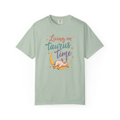 Living on Taurus Time – Colorful Tee Zodiac Shirt