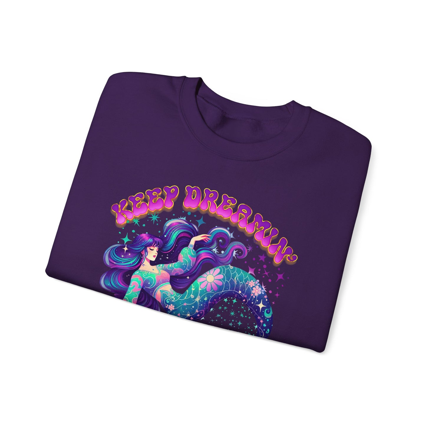 Keep Dreamin’ Pisces Sweatshirt | Celestial Mermaid Zodiac Crewneck | Cozy Astrology Gift for Dreamers | Water Sign Horoscope Apparel | Soft Star Sign Pullover