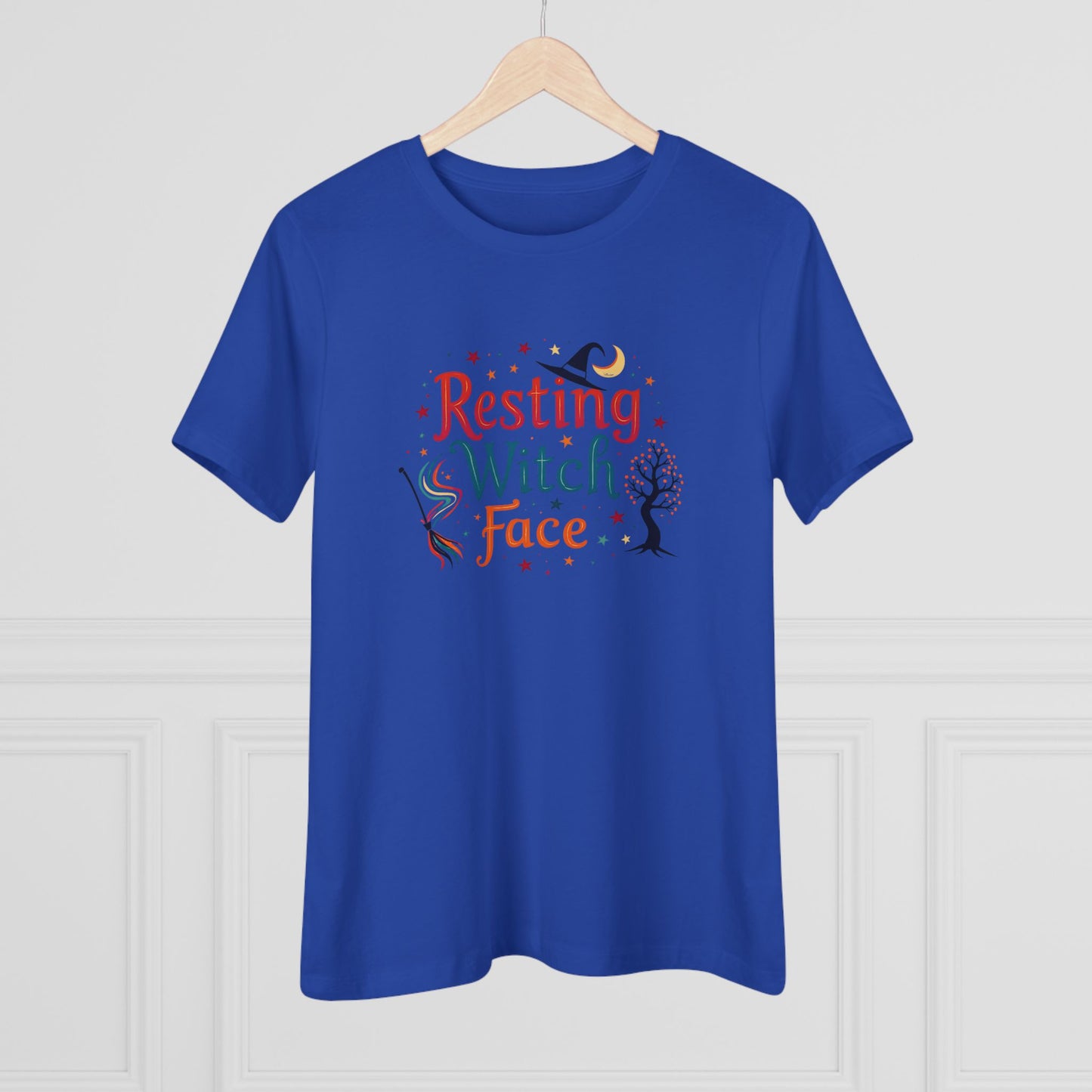 Resting Witch Face Women’s Relaxed Tee – Funny Magical Colorful Shirt