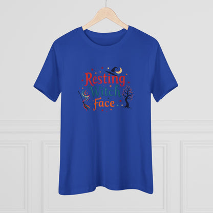 Resting Witch Face Women’s Relaxed Tee – Funny Magical Colorful Shirt