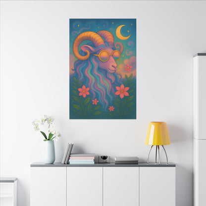 Aries Dream - Radiant Retro Ram Wall Art