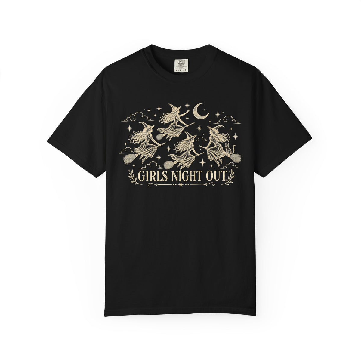 Girls Night Out Halloween Witchy Goth T-shirt | Vintage Feminist Graphic Tee