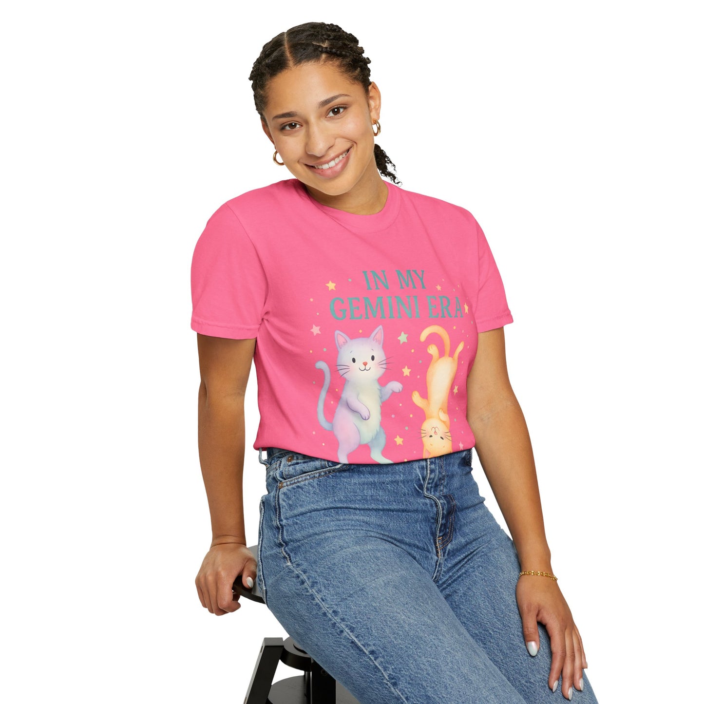 In My Gemini Era Tee – Playful Funny Cats Zodiac Shirt