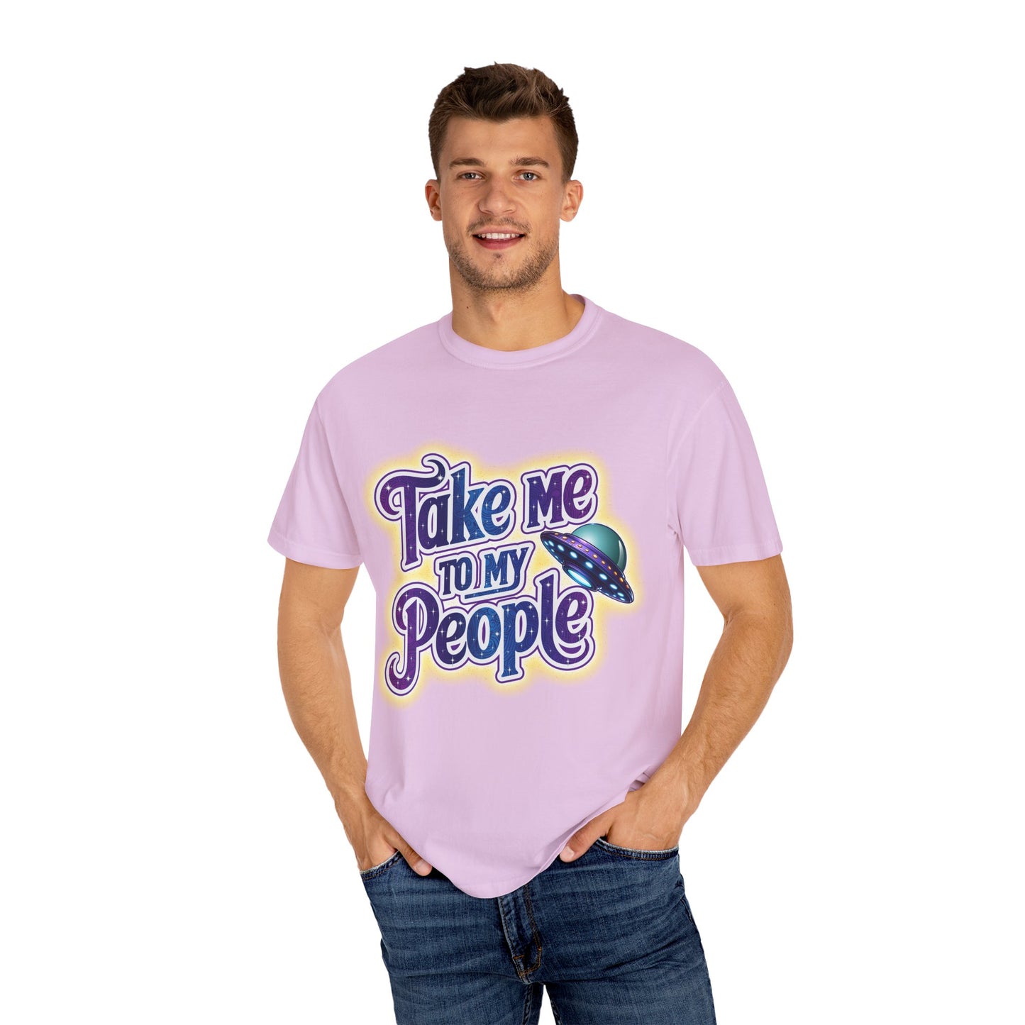 Take Me To My People Tee – Funny Retro UFO Shirt