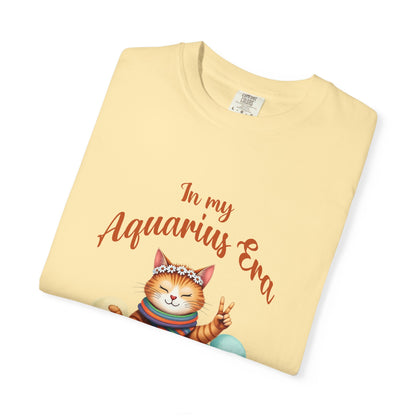 In My Aquarius Era Tee – Colorful Funny Zodiac Cat Shirt