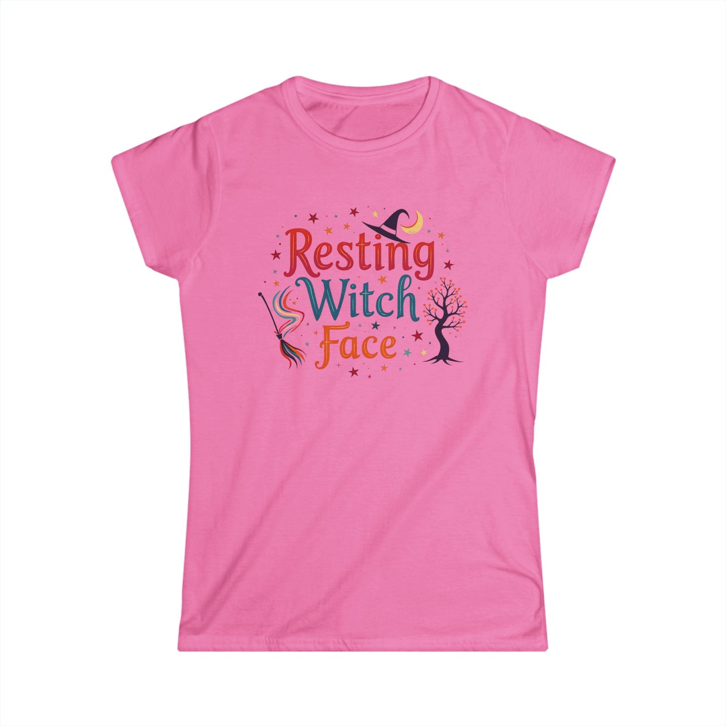 Resting Witch Face T-Shirt — Funny Halloween Witch Tee for Women