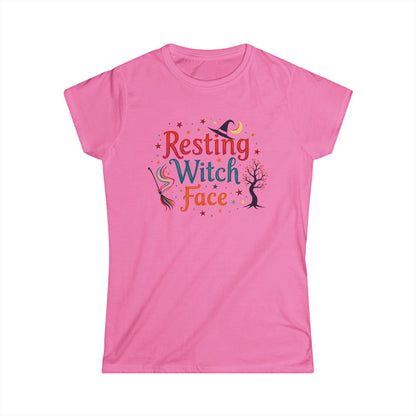 Resting Witch Face T-Shirt — Funny Halloween Witch Tee for Women