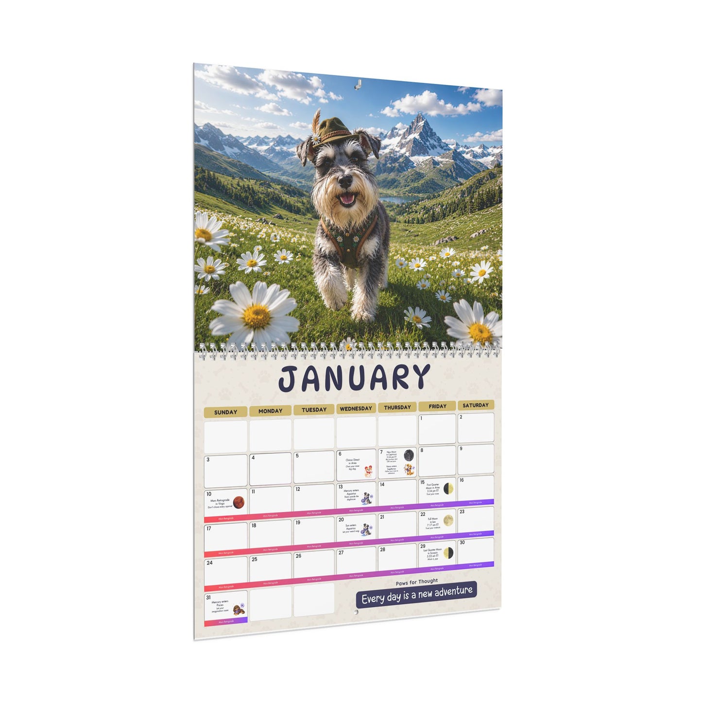 2027 Zodiac Dogs Astrology Wall Calendar
