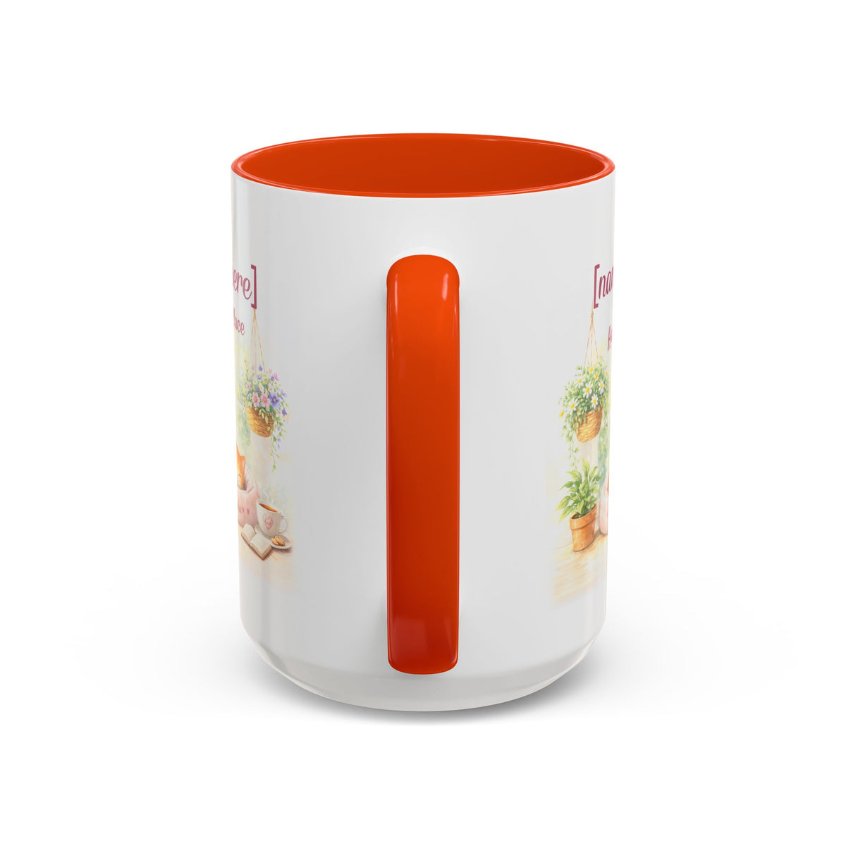 Personalized Name Cat Mug - Custom "Happy Place" Ceramic Mug for Cat Lovers