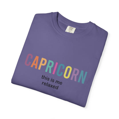Capricorn This Is Me Relaxed – Funny Minimalist Zodiac Tee