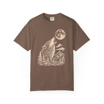 Wolf Howl T-Shirt — Moonlit Wilderness Witchy Graphic Tee