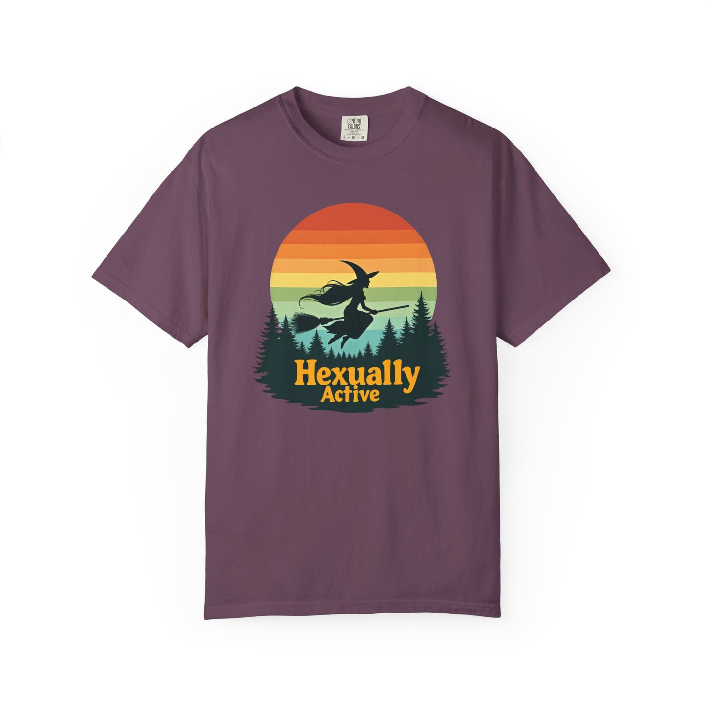 Hexually Active Tee – Sassy Witch Retro Comfort Colors 1717 Shirt