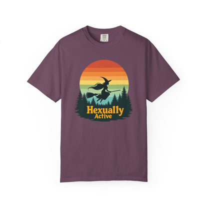 Hexually Active Tee – Sassy Witch Retro Comfort Colors 1717 Shirt