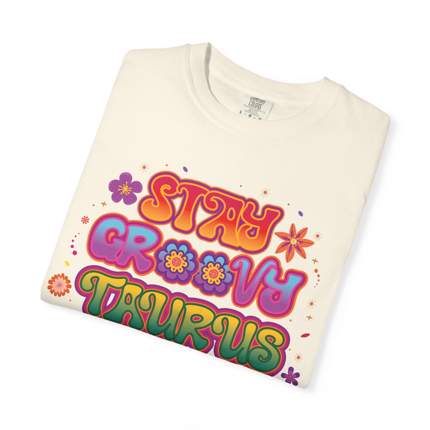 Stay Groovy Taurus  -  Vintage Retro Groovy Astrology Tee