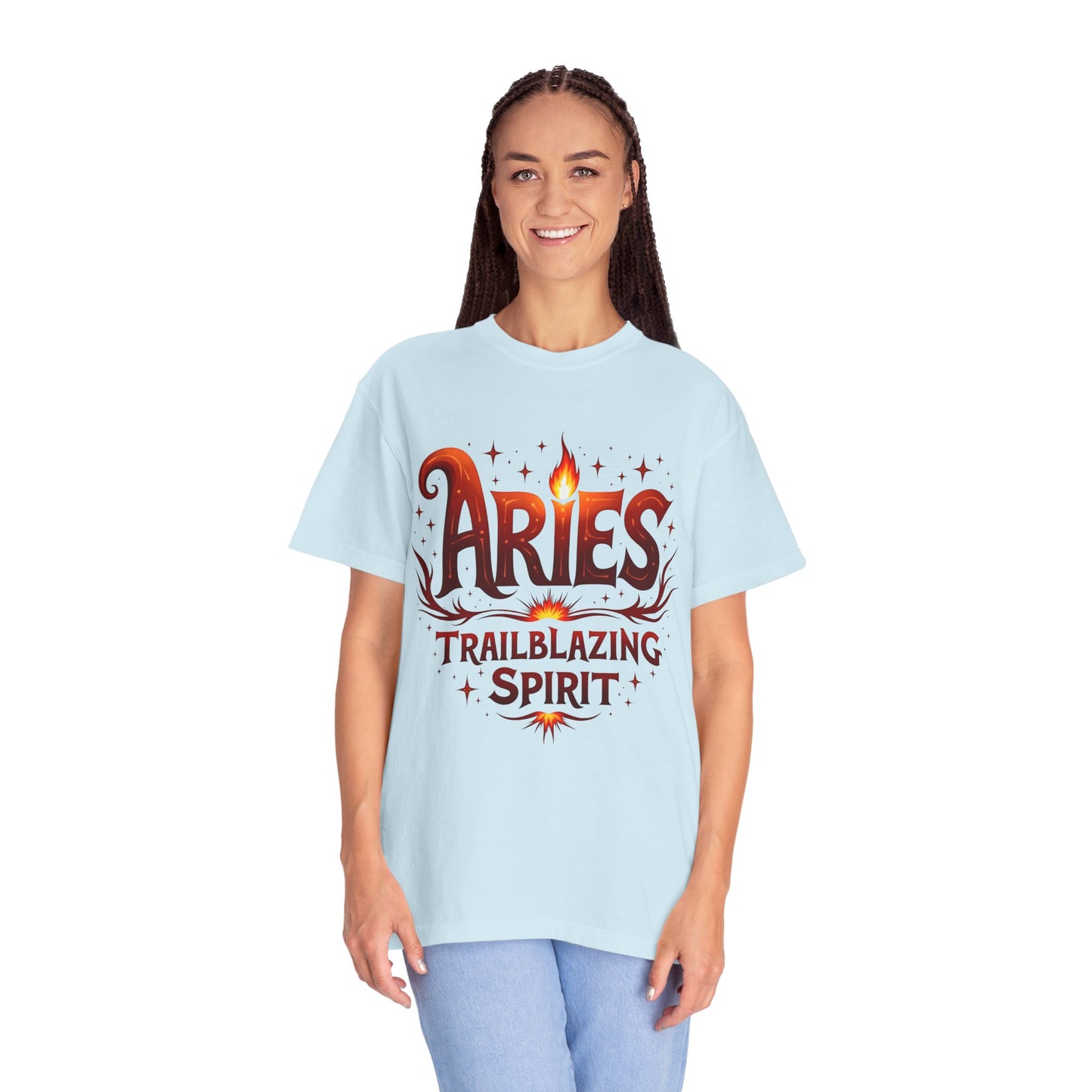 Aries Trailblazing Spirit Tee – Empowering Retro Zodiac Shirt