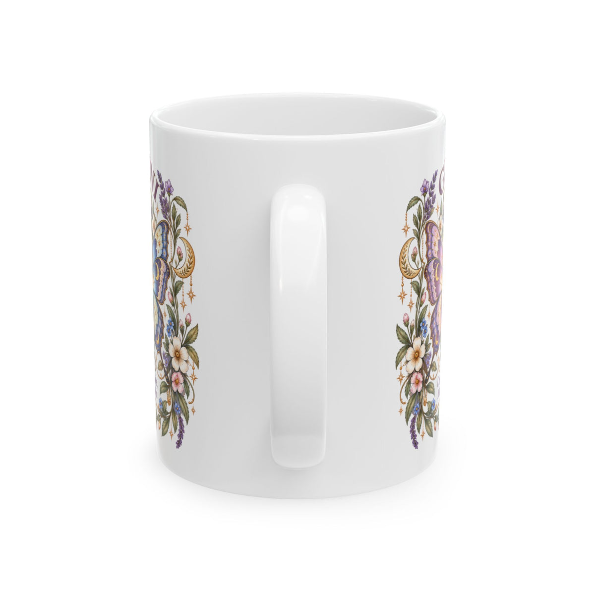 Celestial Butterfly Gemini Zodiac Sign Coffee Cup