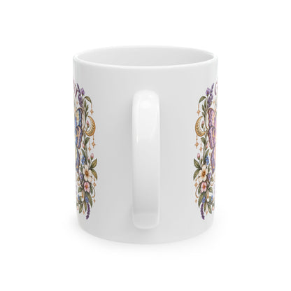 Celestial Butterfly Gemini Zodiac Sign Coffee Cup