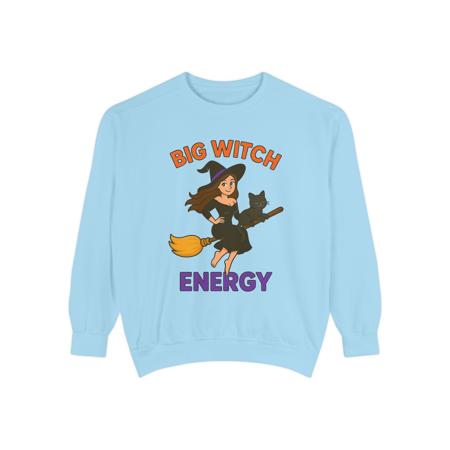 Big Witch Energy Sweatshirt – Funny Witch Cat Broom Pullover