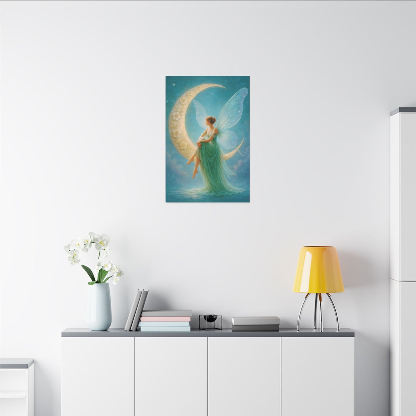 Moonlit Reverie – Art Nouveau Inspired Fairy Wall Art
