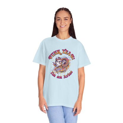 FUNK YEAH!! I’m an Aries Tee – Retro Multicolor Zodiac Shirt, Groovy Fun Style