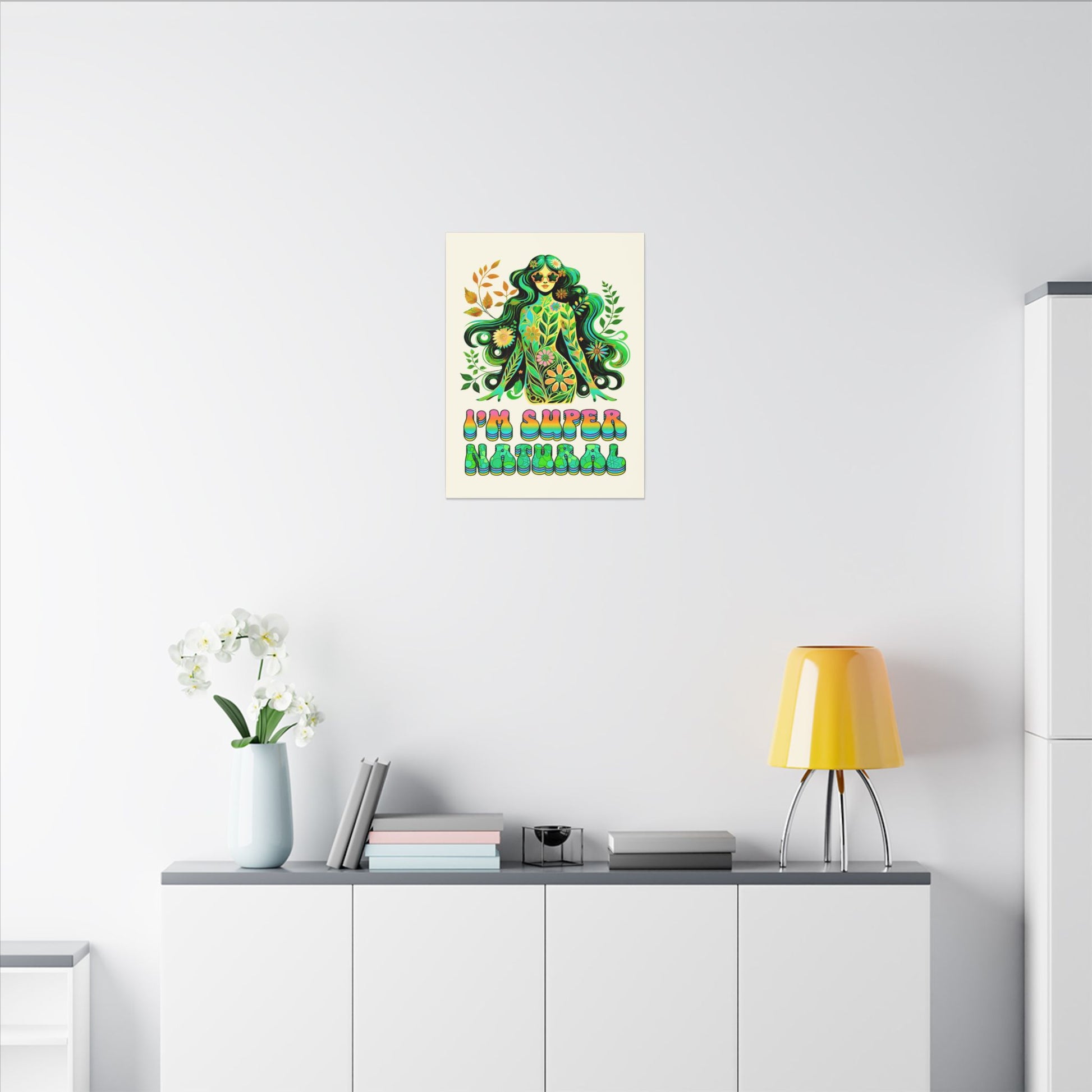 I’m Super Natural – Retro Radiant Affirmation Canvas Wall Art - Enchanted Sky
