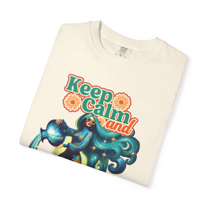 Keep Calm and Aquarius On – Retro Water Bearer Zodiac Tee