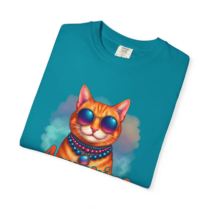 Aquarius One Cool Cat – Funky Retro Zodiac Tee - Enchanted Sky