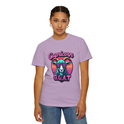 Capricorn The G.O.A.T – Vaporwave Retro Zodiac Tee