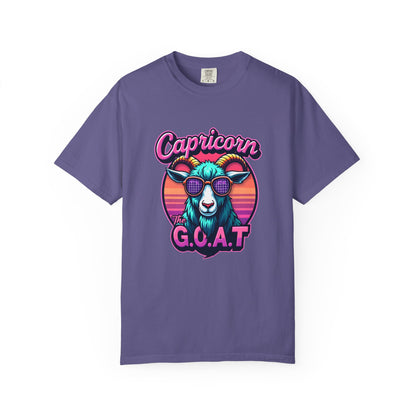 Capricorn The G.O.A.T – Vaporwave Retro Zodiac Tee