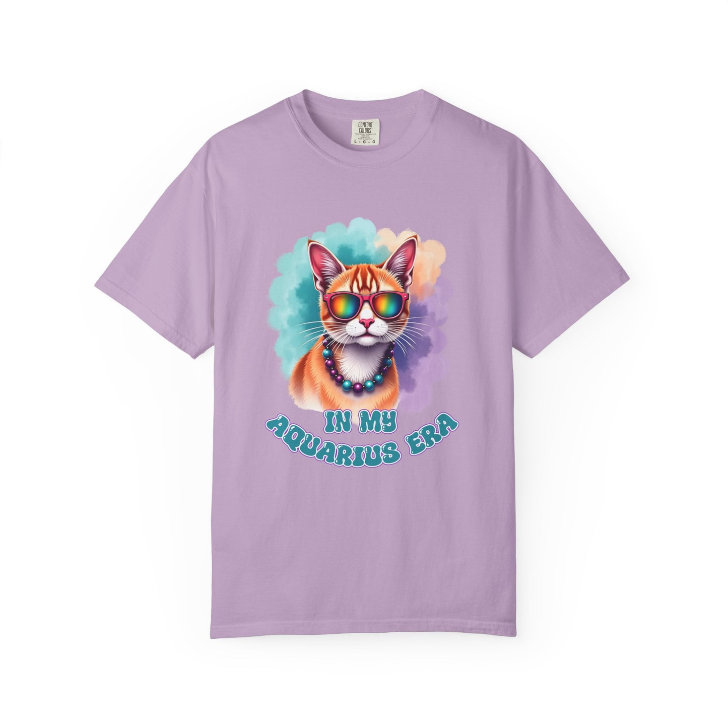 In My Aquarius Era – Rainbow Cat Vibes Tee