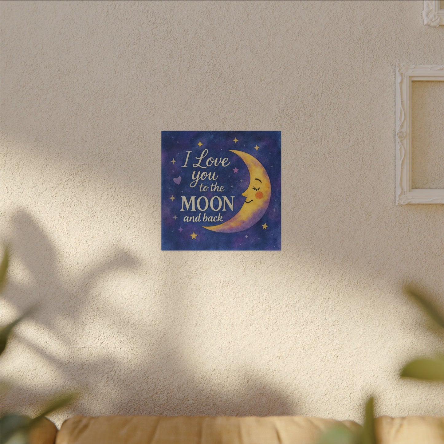 I Love You to the Moon and Back - Celestial Night Sky | Canvas Wall Art