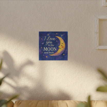 I Love You to the Moon and Back - Celestial Night Sky | Canvas Wall Art
