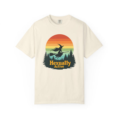 Hexually Active Tee – Sassy Witch Retro Comfort Colors 1717 Shirt