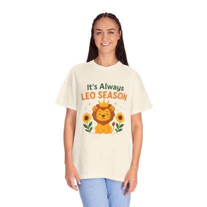 It’s Always Leo Season – Funny Sunflower Lion Tee