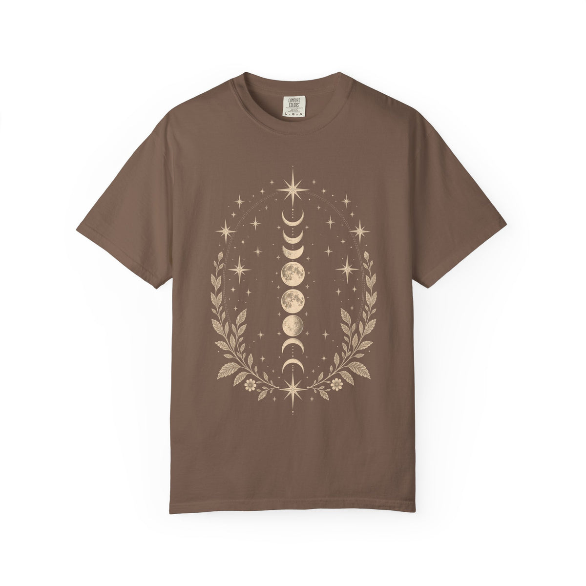 Vintage Celestial Crescent Moon and Stars T-Shirt