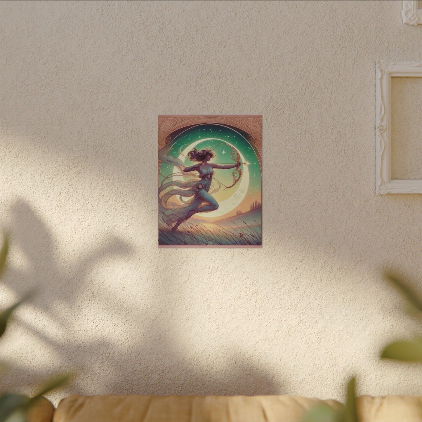 Artemis Rising – Celestial Archer Art Nouveau Wall Art