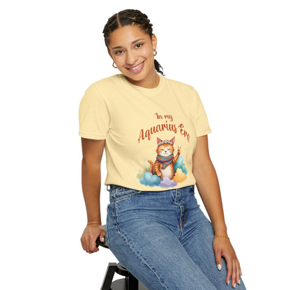 In My Aquarius Era Tee – Colorful Funny Zodiac Cat Shirt
