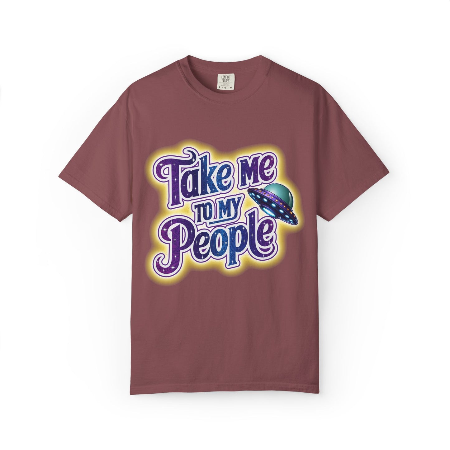 Take Me To My People Tee – Funny Retro UFO Shirt