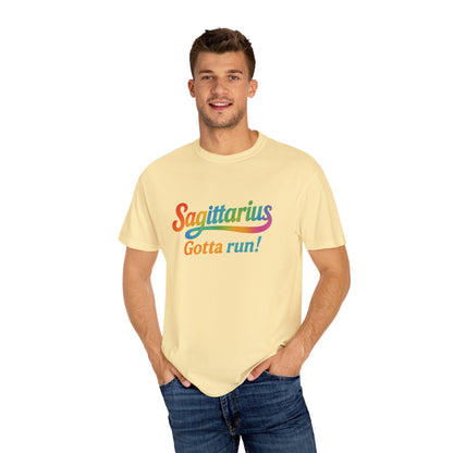 Sagittarius Gotta Run – Colorful Tee Zodiac Shirt