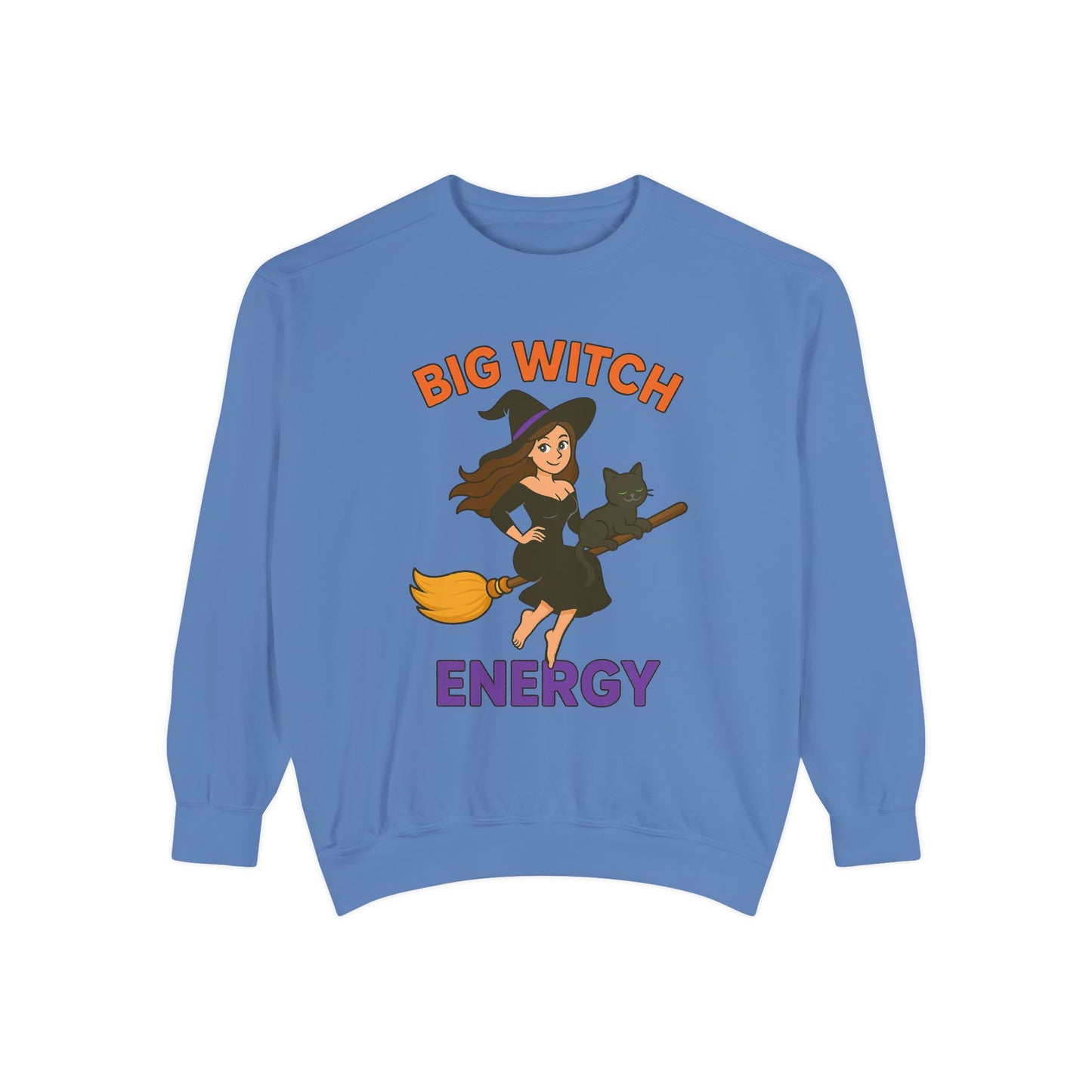Big Witch Energy Sweatshirt – Funny Witch Cat Broom Pullover